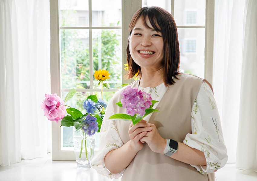 プロフィール撮影・アジサイ